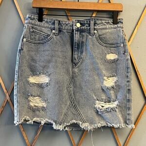 Volcom High Rise Denim Skirt